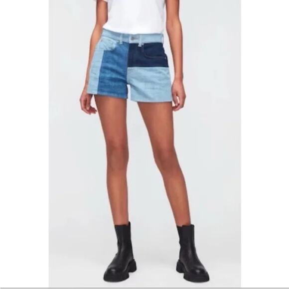 Marques Almeida x 7 4 All Mankind Denim Patchwork Shorts Rem’ade S:25&28(2pair) - Picture 1 of 4